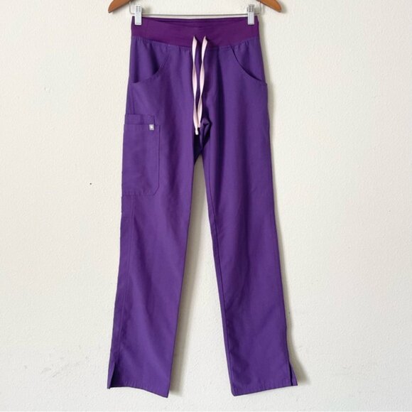 Figs XXS Tall Limited color Ultra Violet Purple scrubs top and pants set - Picture 7 of 11
